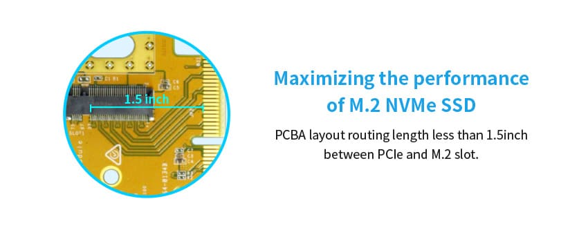 PCIe x4 to NVMe M.2 Key-M Card #P2M04M00